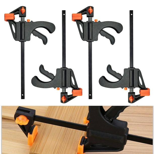 Woodworking Bar Clamp Quick Grip Ratchet Clamps F-style 6 Inch 2-Pack